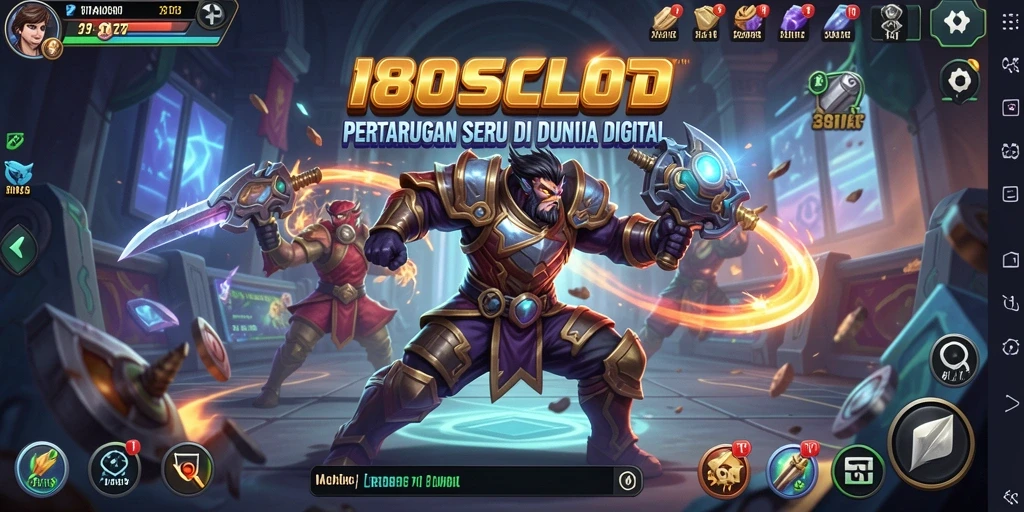 Tampilan aksi pertarungan epik dalam 180SLOT dengan karakter beragam.