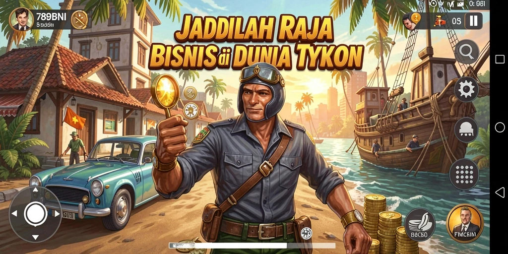 Tampilan gameplay 789BNI yang menghadirkan keseruan dalam mengelola bisnis Tycoon.