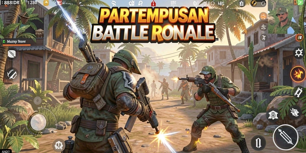 Screenshot gameplay 888IDR menampilkan pertempuran intens dengan grafis luar biasa.