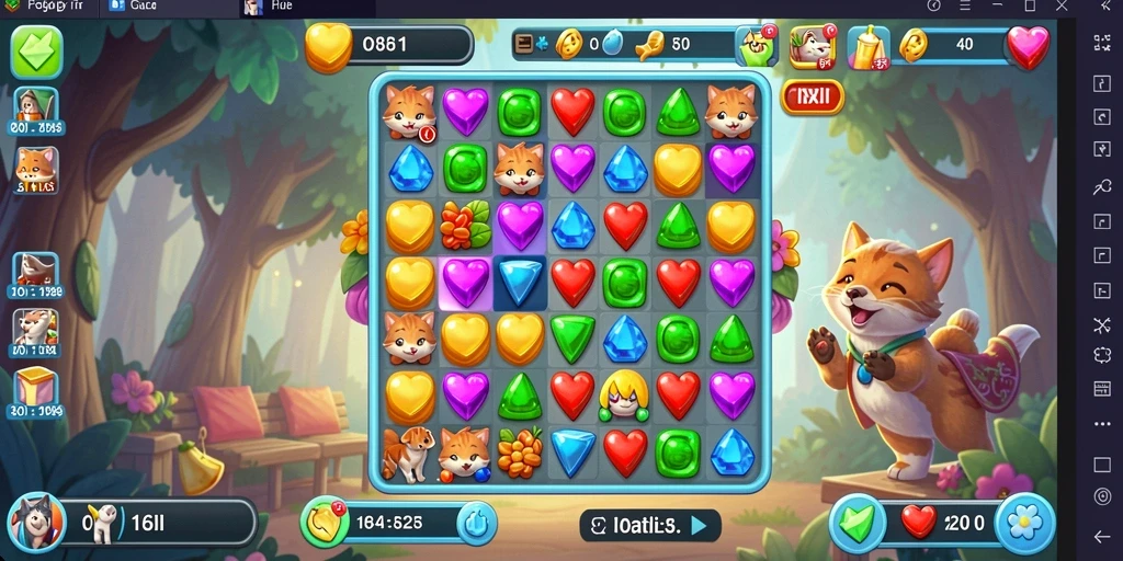 Tangkapan layar gameplay 8II yang penuh warna dan menantang.