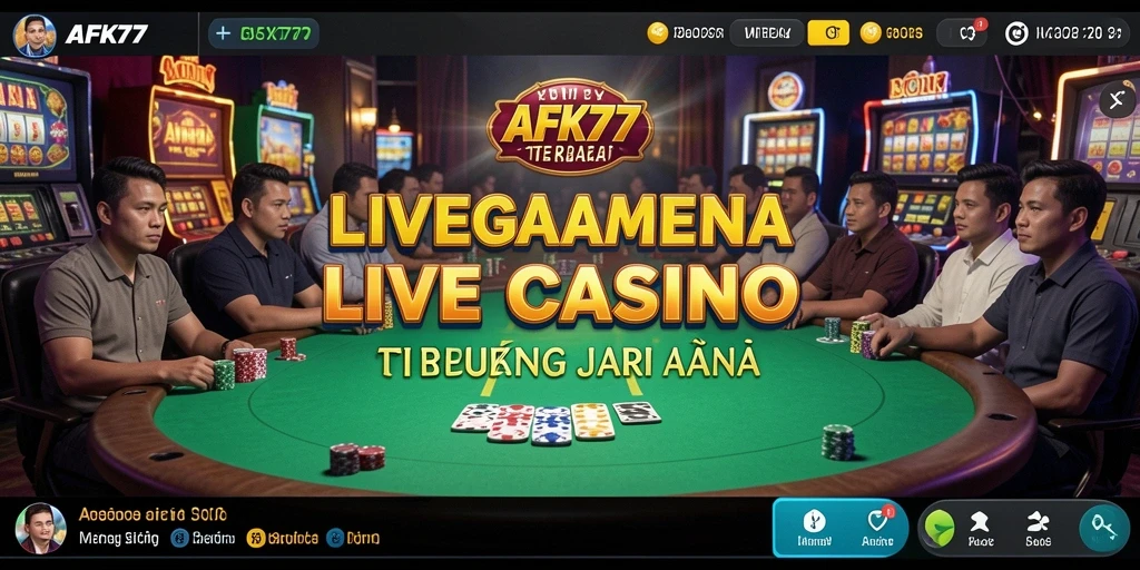 Tampilan gameplay Live Casino yang mendebarkan di AFK77.