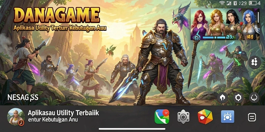 Tangkapan layar dari antarmuka pengguna DANAGAME yang intuitif dan fungsional.