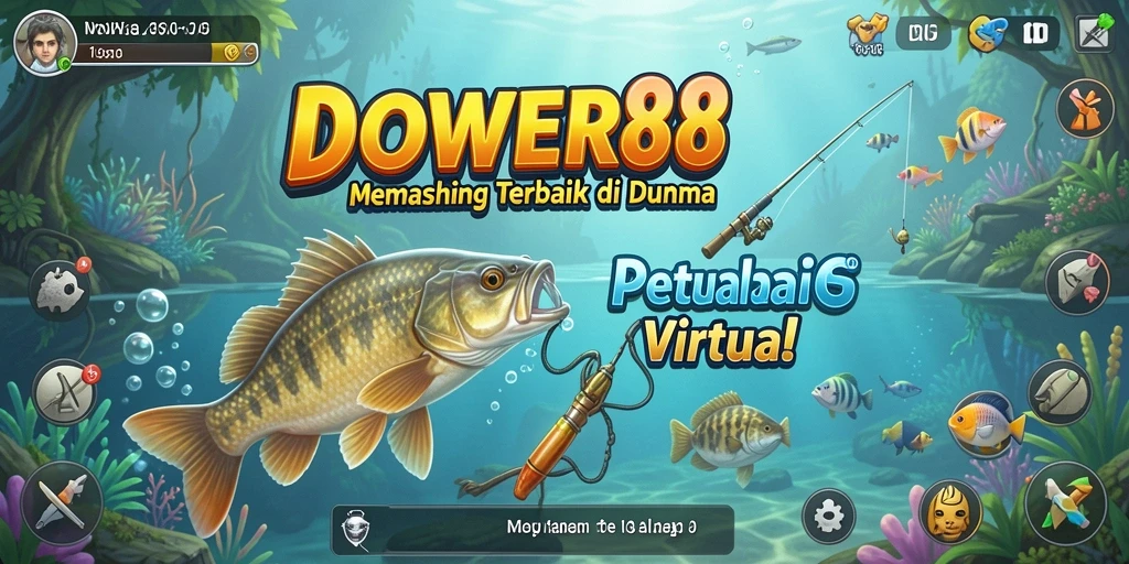 Screenshot DOWER88 menampilkan aksi memancing yang seru dan menarik.