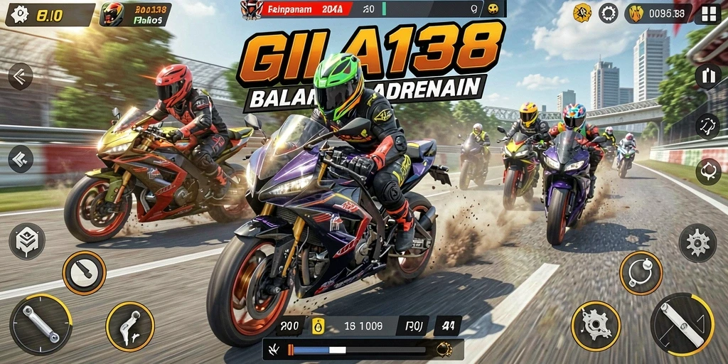 Tampilan menarik dari balapan motor di GILA138.