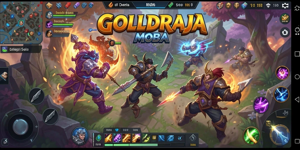Tangkapan layar menunjukkan pertarungan intens di arena MOBA.