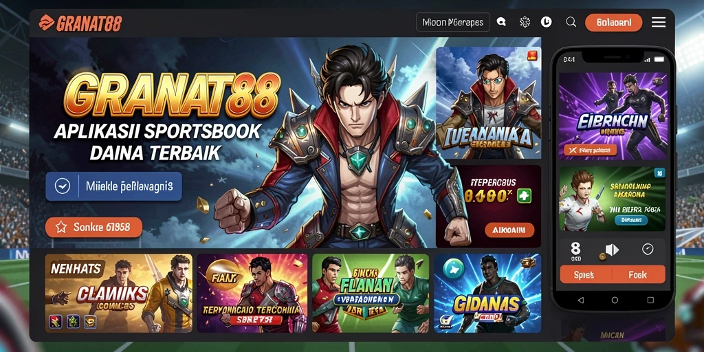 Screenshot utama GRANAT88 menampilkan antarmuka taruhan yang modern dan interaktif.