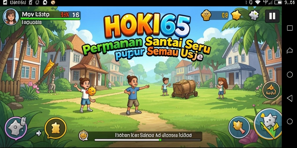 Tampilan gameplay HOKI65 yang seru dan penuh warna.