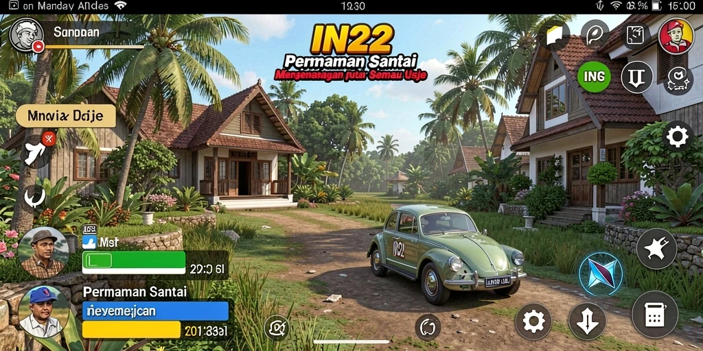 Gameplay IN22 yang ceria dan menghibur dalam setiap level.