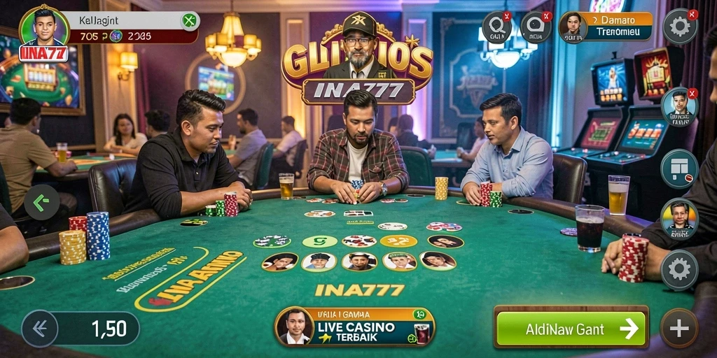 Tampilan gameplay Live Casino yang menarik dan interaktif di INA777.