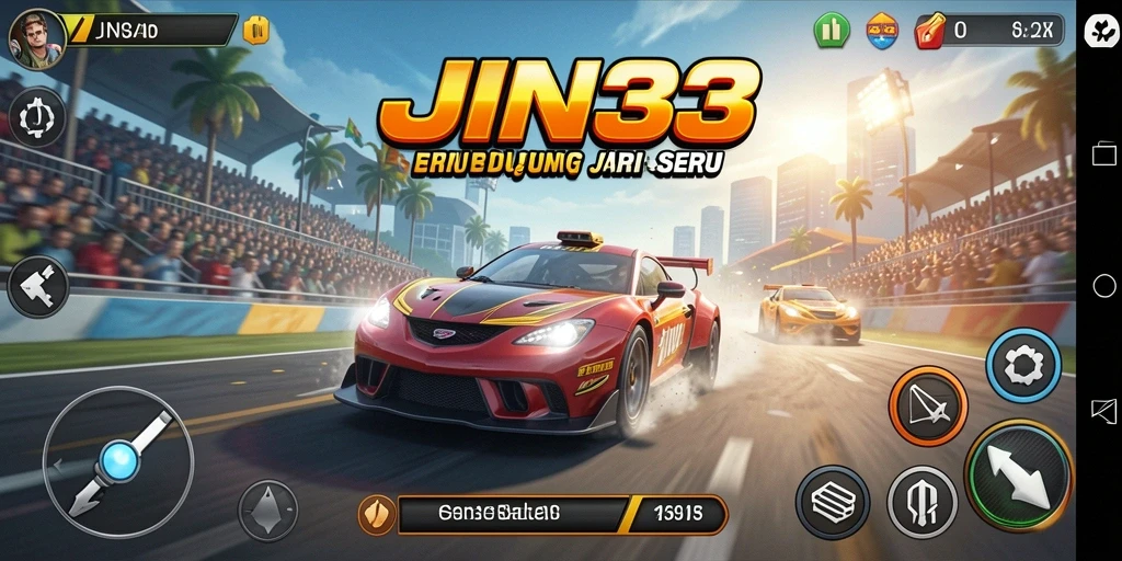Visual fantastis dalam gameplay balapan seru JIN33.