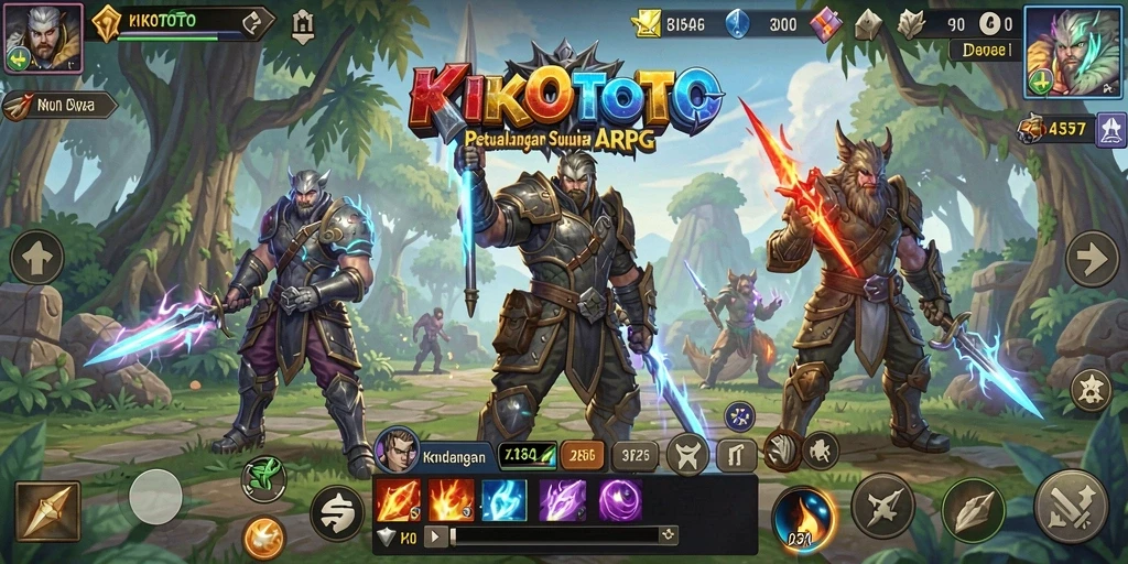 Tangkapan layar menampilkan aksi seru dalam <strong>KIKOTOTO</strong> saat melawan monster.