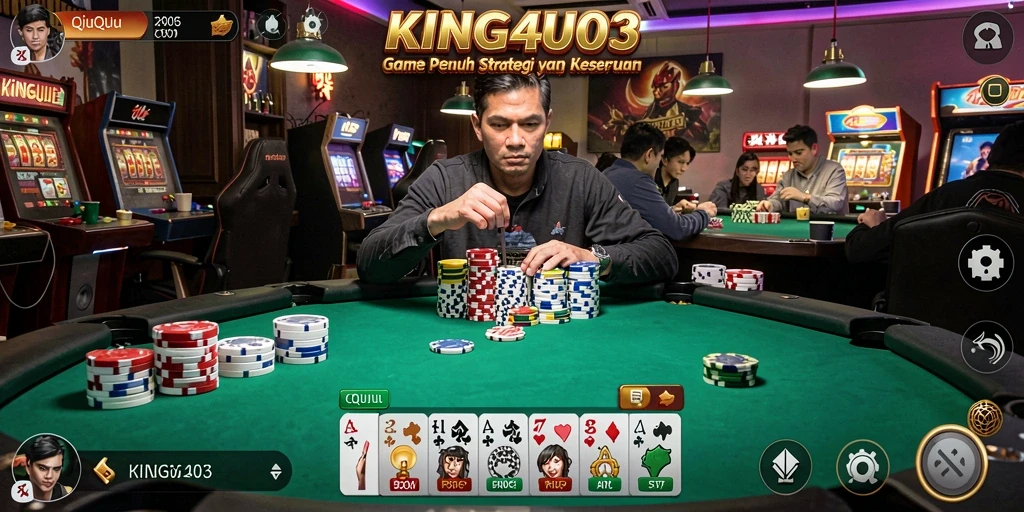 Tangkapan layar gameplay QiuQiu yang seru dan interaktif.
