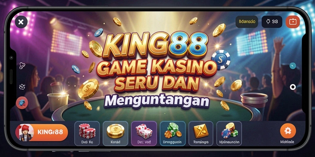 Screenshot gameplay KING88 menampilkan taruhan di meja kasino.
