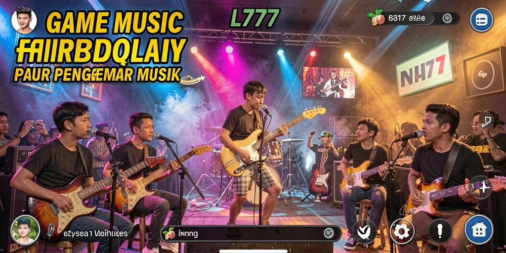 Tampilan gameplay L777 yang seru dan interaktif dengan berbagai lagu.