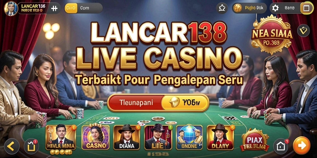 Tampilan gameplay Live Casino yang menegangkan di LANCAR138.