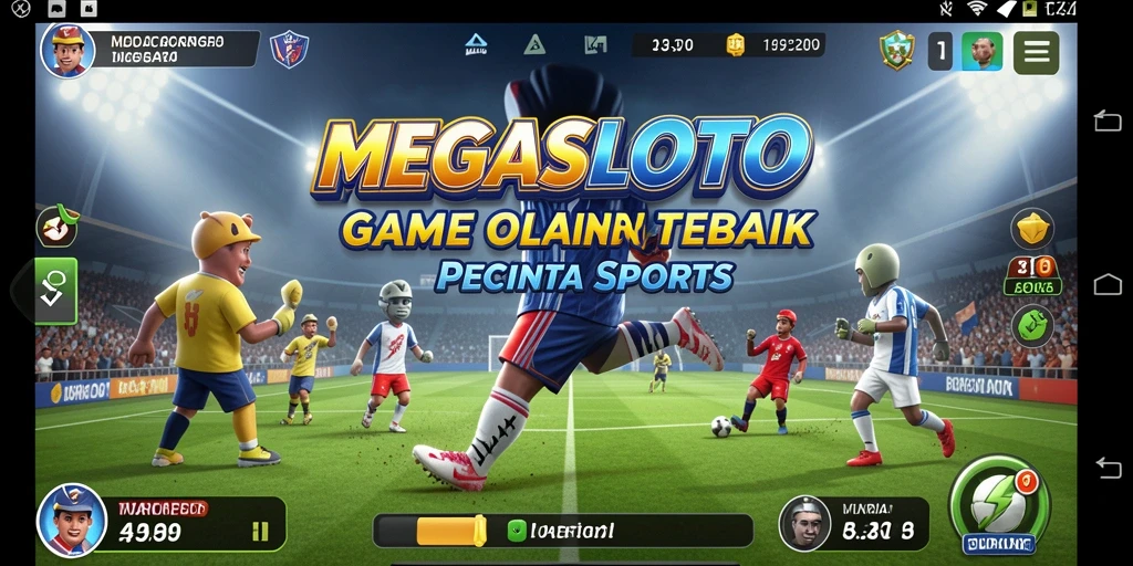 Gameplay seru dalam MEGASLOTO yang menantang pemain olahraga.