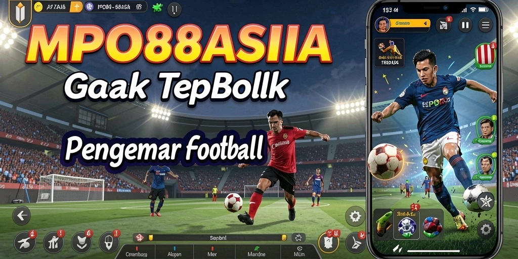 Screenshot utama MPO88ASIA dengan tampilan gameplay sepak bola yang mendebarkan.