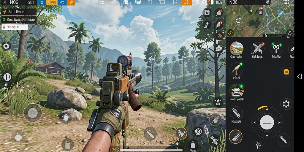 Tangkapan layar N06 menunjukkan aksi gameplay simulasi yang imersif.