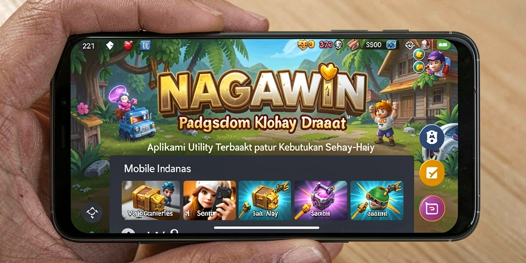 Tampilan antarmuka pengguna NAGAWIN yang intuitif dan menarik.