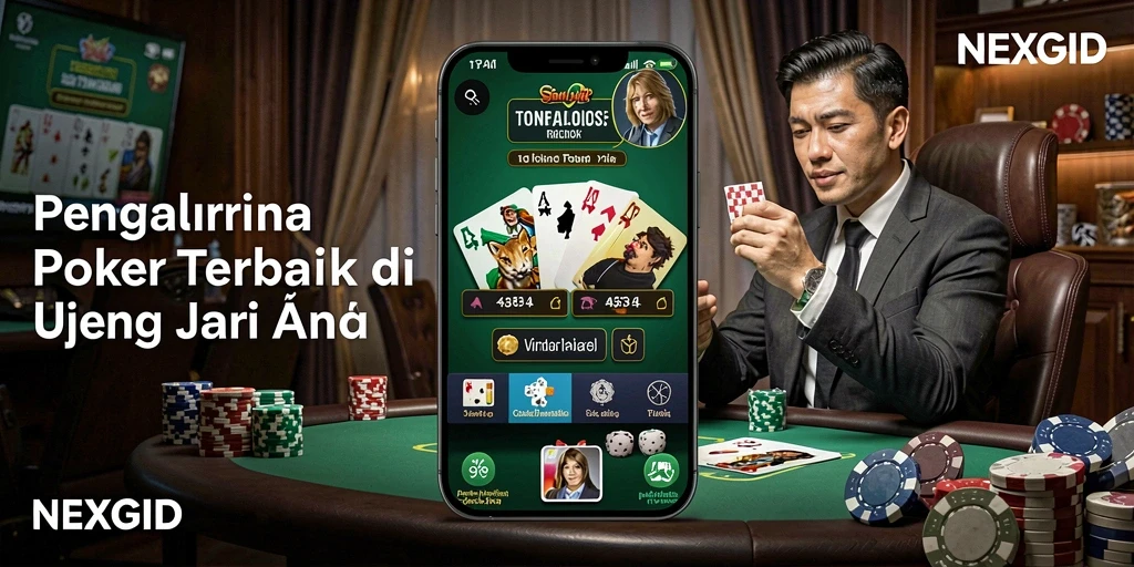 Screenshot gameplay NEXGID menampilkan aksi poker yang mendebarkan.