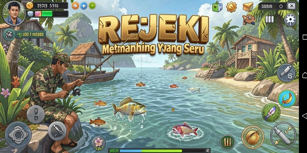 Tangkapan ikan di gameplay REJEKI yang mendebarkan dan realistis.