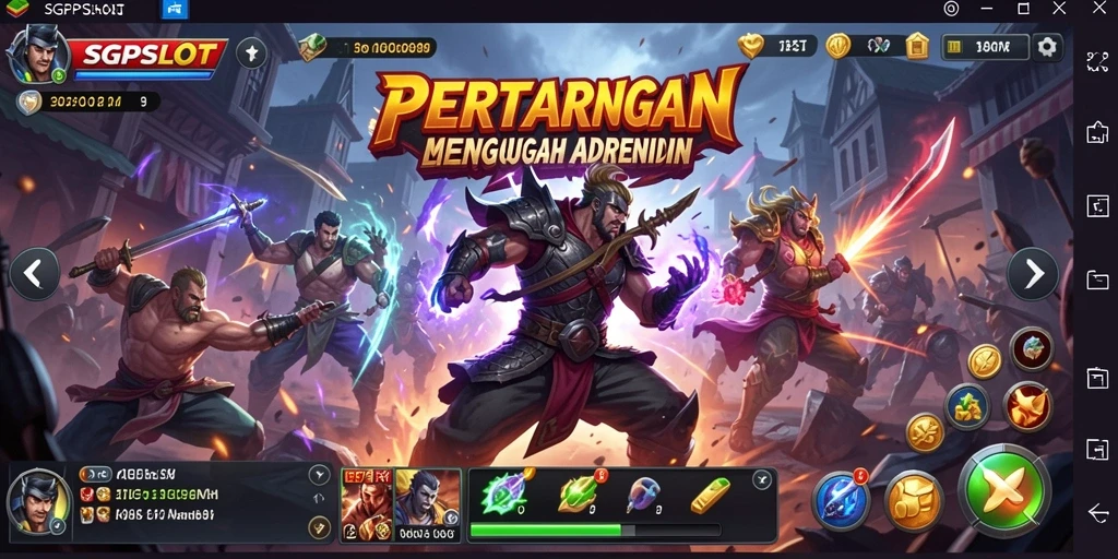 Gameplay mendebarkan dari SGPSLOT menampilkan pertarungan epik antar karakter.