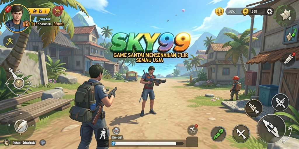 Tampilan screenshot <strong>SKY99</strong> yang menunjukkan gameplay yang mengasyikkan dan penuh warna.