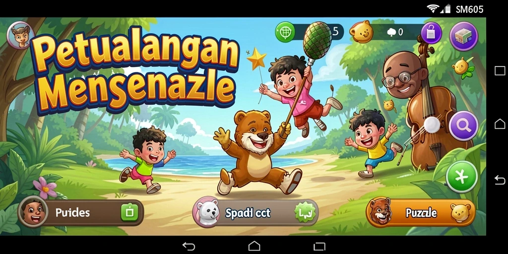 Tampilan gameplay <strong>SM605</strong> yang menantang dan menarik.