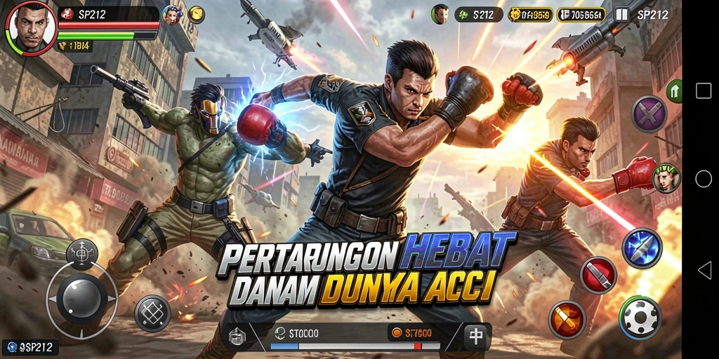 Kualitas grafik tinggi dalam gameplay SP212 yang mendebarkan.