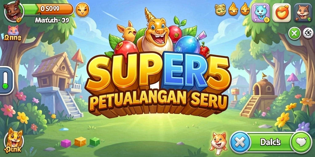 Gameplay seru dari SUPER5 dengan grafis cerah dan menarik.
