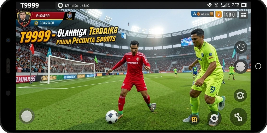 Tangkapan layar gameplay T9999 yang menarik saat bertanding di lapangan.