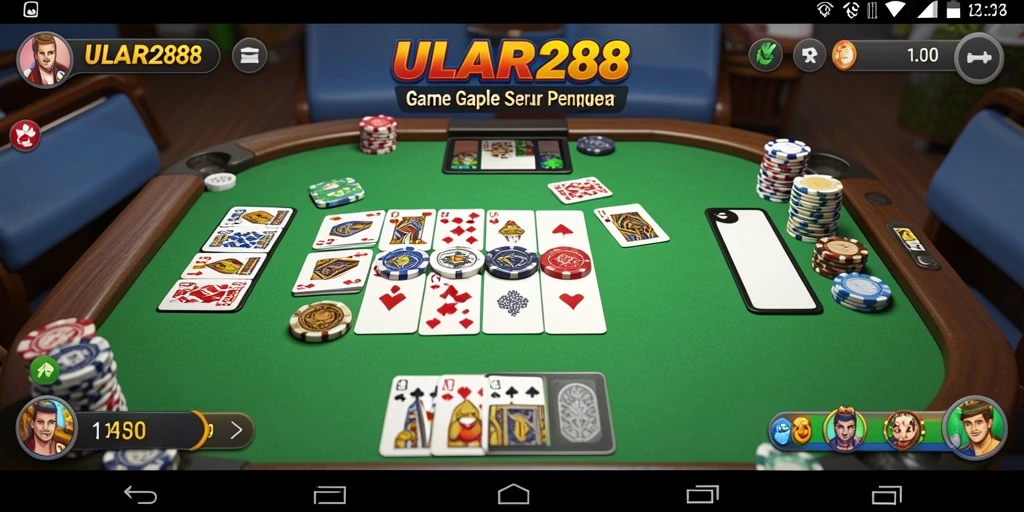 Screenshot gameplay ULAR288 menampilkan keseruan bermain Gaple.