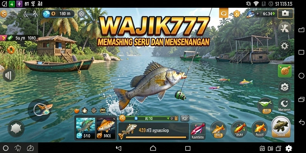 Tangkapan ikan terbaik di game WAJIK777 dengan latar belakang yang menakjubkan.