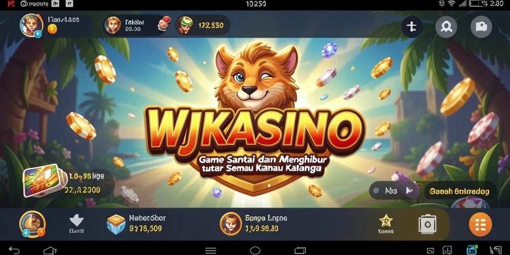 Screenshot utama WJKASINO menunjukkan gameplay yang seru dan menghibur.