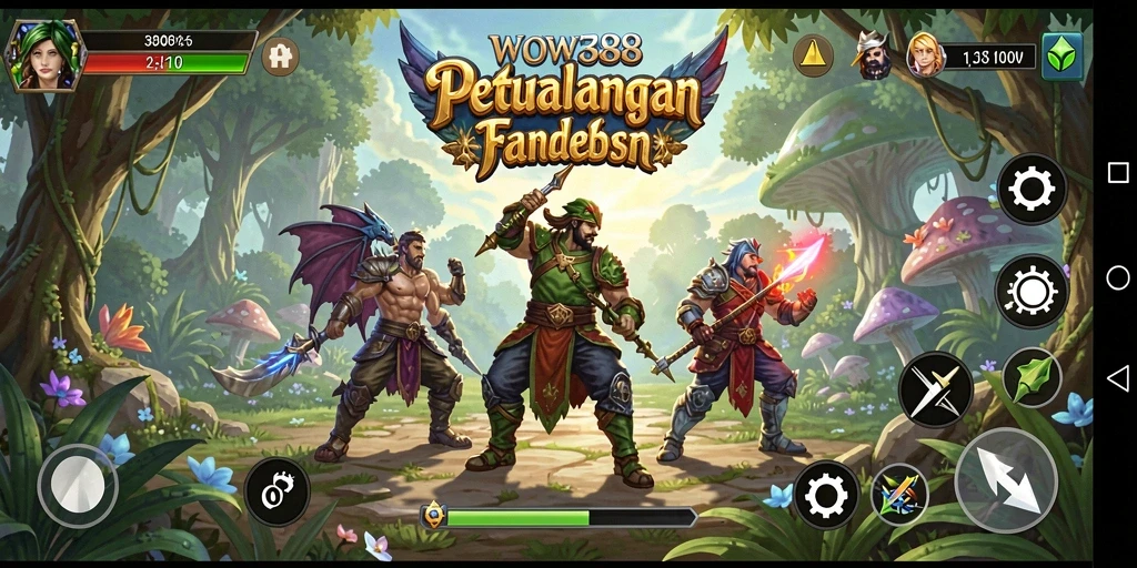 Gameplay seru di dunia fantasi WOW388 dengan karakter yang beragam.