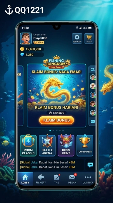 Tampilan antarmuka utama aplikasi qq1221.